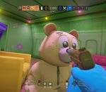 The meanies managed to stitch mister Bear up again