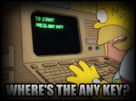 The Simpsons - Homer - o start, press any key. Where's the Anykey?